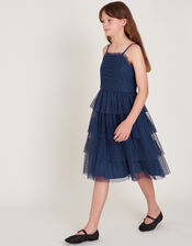 Inga Spot Tulle Prom Dress, Blue (NAVY), large
