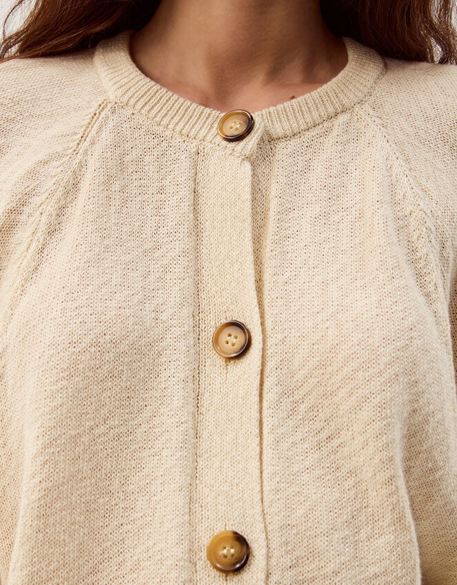 Caryn Cotton Blend Cardigan, Ivory (IVORY), large