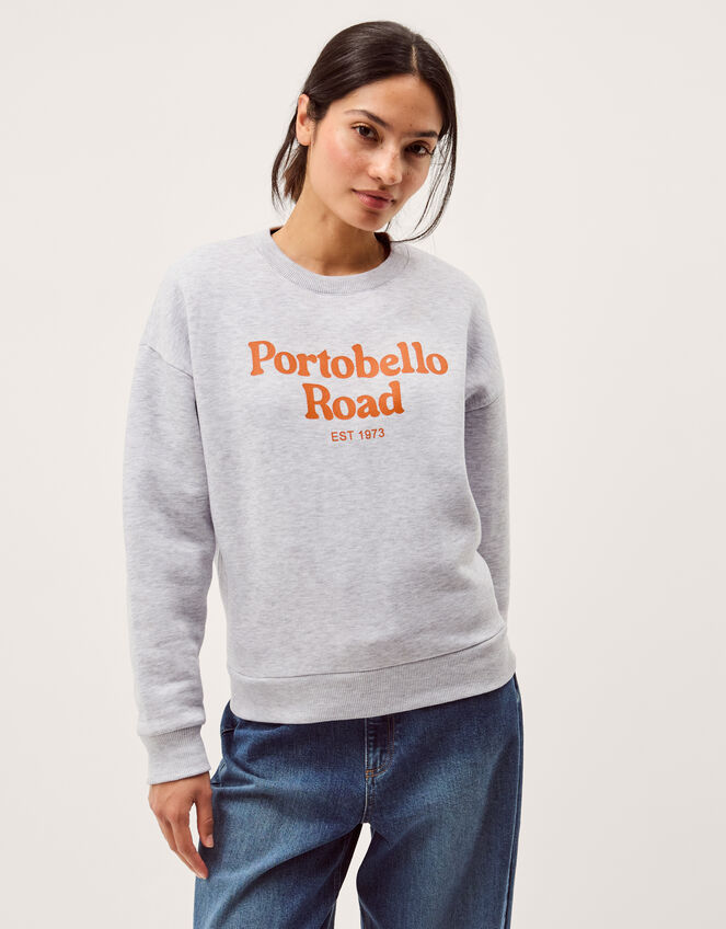Portobello Road Slogan Sweatshirt, Grey (GREY), large