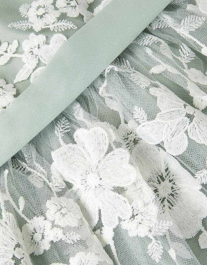 Baby Felicity Embroidered Floral Dress, Green (SAGE), large