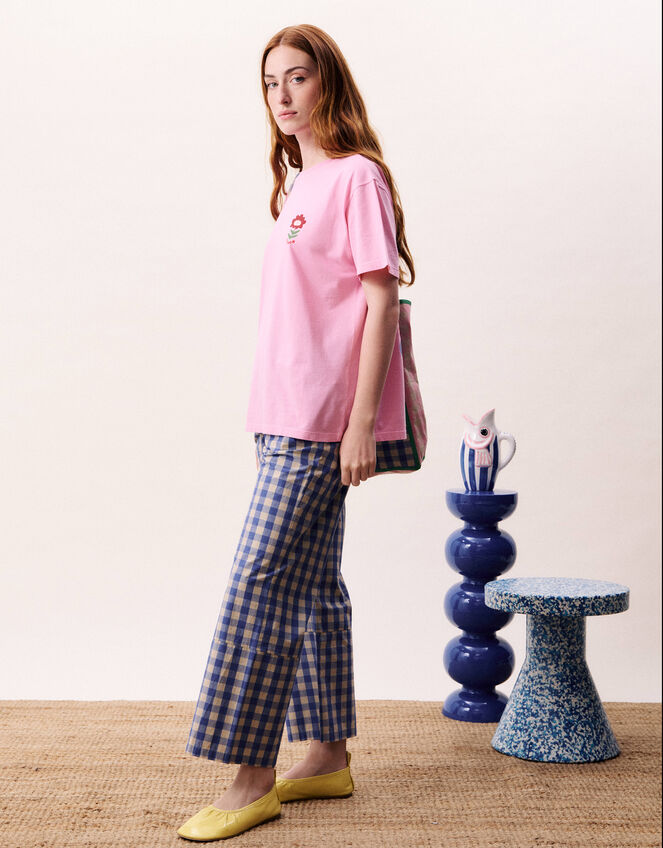 FRNCH Nymphaea Summer Print T-Shirt, Pink (PINK), large