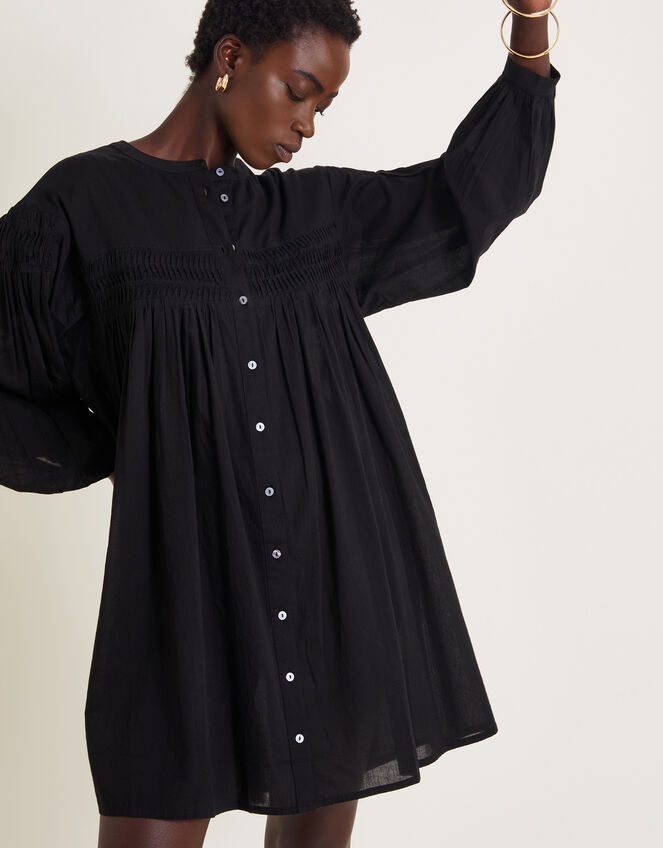 Melissa Long Sleeve Mini Dress, Black (BLACK), large