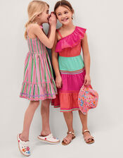 One-Shoulder Colourblock Dress, Multi (MULTI), large