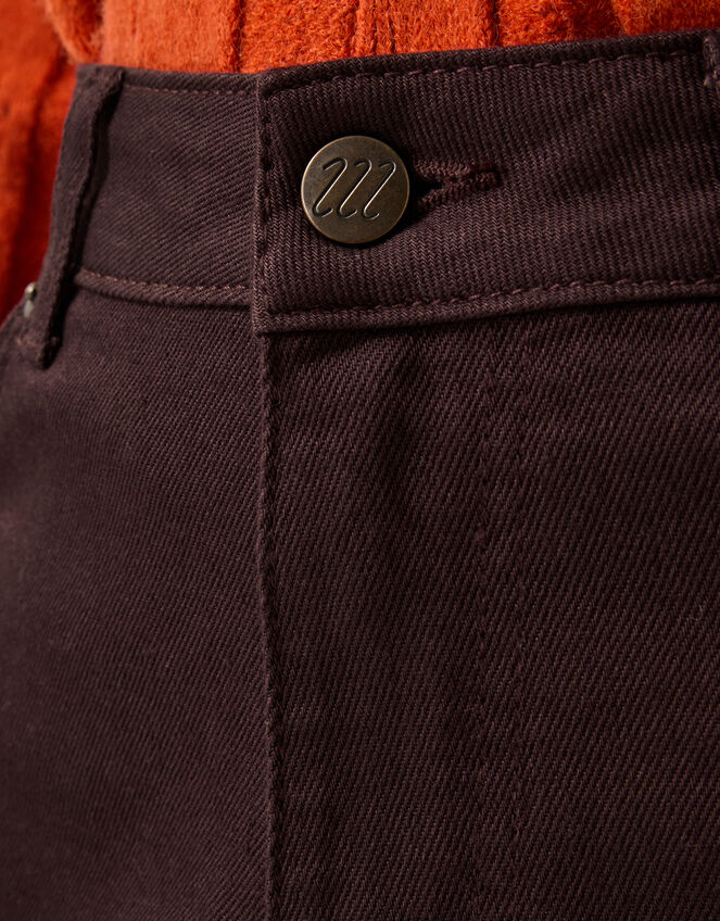 Leah Barrel Jeans, Brown (CHOCOLATE), large