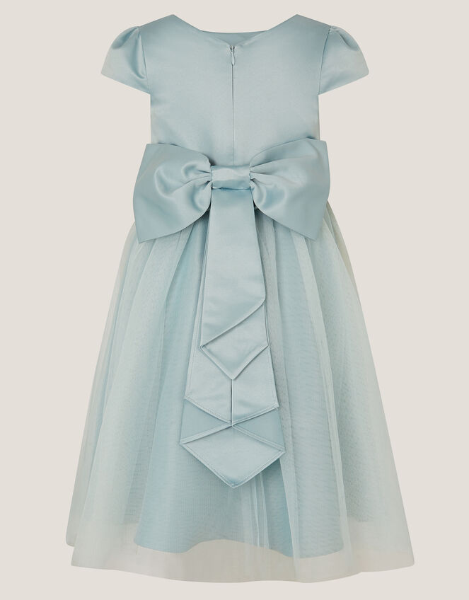 Satin Bridesmaid Dress, Green (SAGE), large