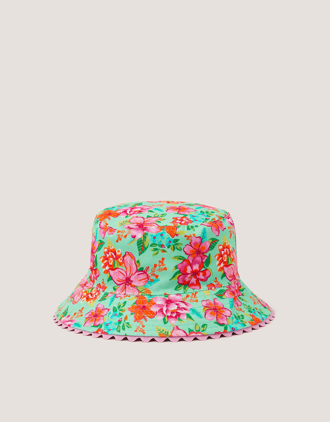 Tropical Flower Reversible Bucket Hat, Multi (MULTI), large