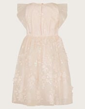 Penny Iridescent 3D Floral Dress, Pink (PALE PINK), large