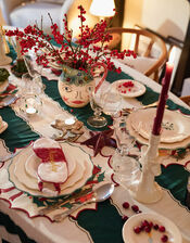 Anna + Nina Forest Scalloped Dinner Plate, , large