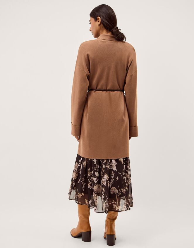 Saskia Tie Front Cardigan, Camel (CAMEL), large