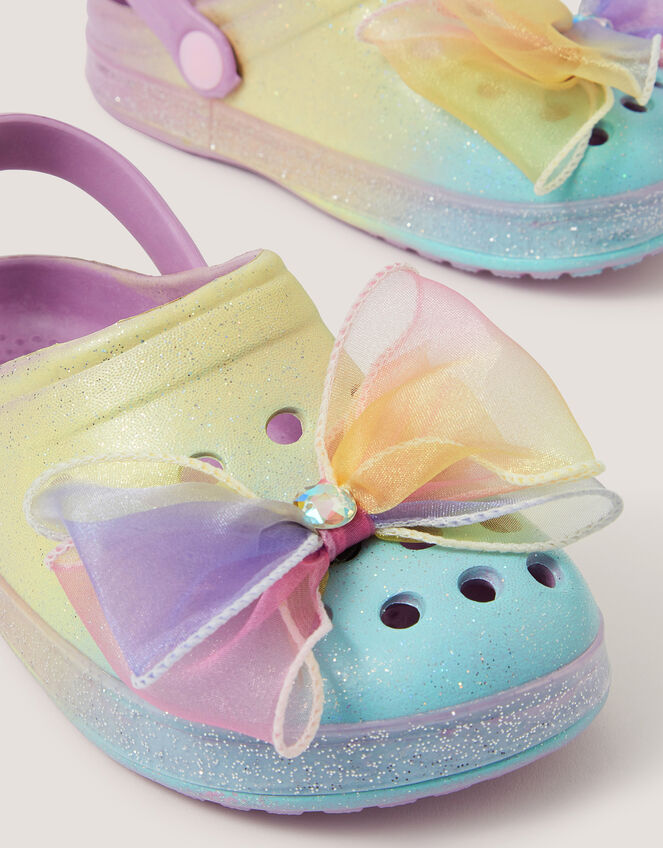 Bow Glitter Ombr&eacute; Clogs, Multi (MULTI), large