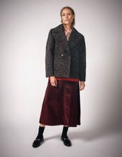 Lily Leopard Print Jacket, Black (BLACK), large