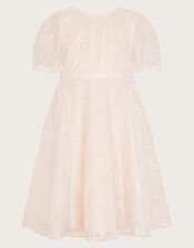 Lace Embellished Belt Dress, Ivory (IVORY), large