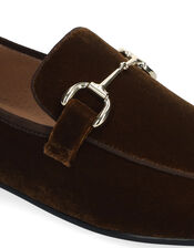 Bibi Lou Ashe Velvet Loafers, Brown (BROWN), large