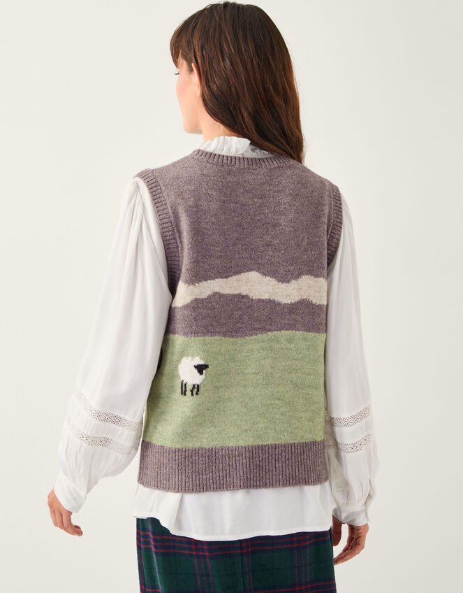 Monsoon x Sarah Corbett-Winder Countryside Knitted Vest, Mink (MINK), large