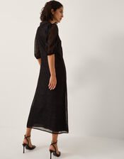 Mae Devore Midi Dress, Black (BLACK), large