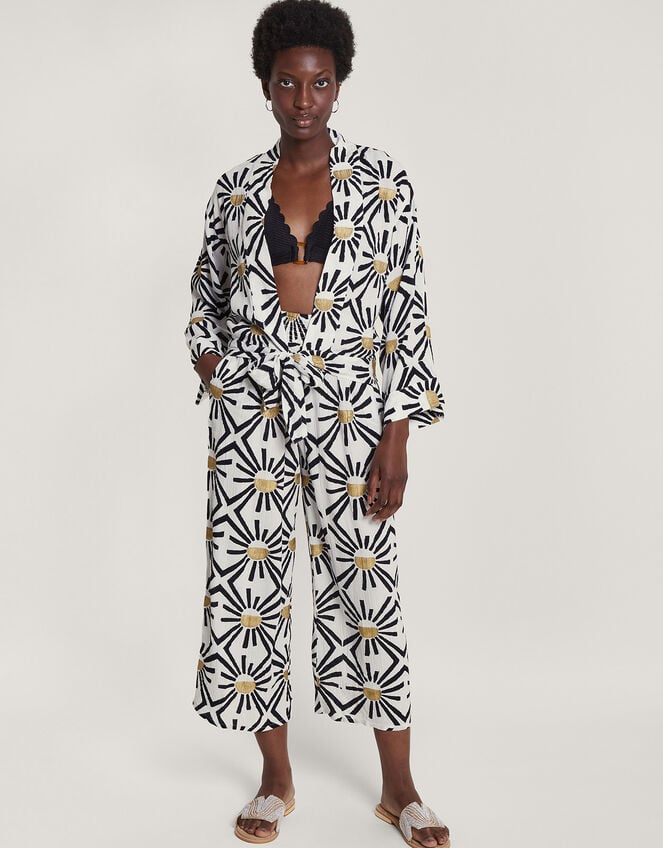 Zamora Tie Front Top, White (WHITE), large