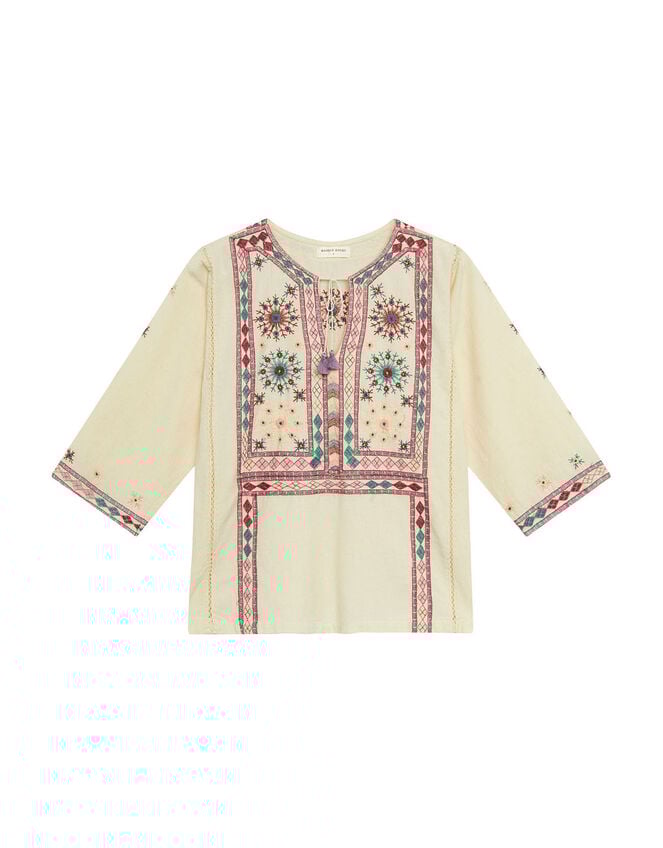 Maison Hotel Nimirta Embroidered Blouse, Multi (MULTI), large