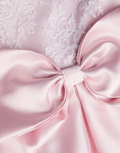 Juniper Satin Lace Bow Bridesmaid Dress, Pink (PINK), large