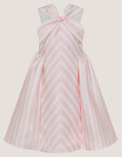 Marney Stripe Duchess Party Dress, Pink (PINK), large