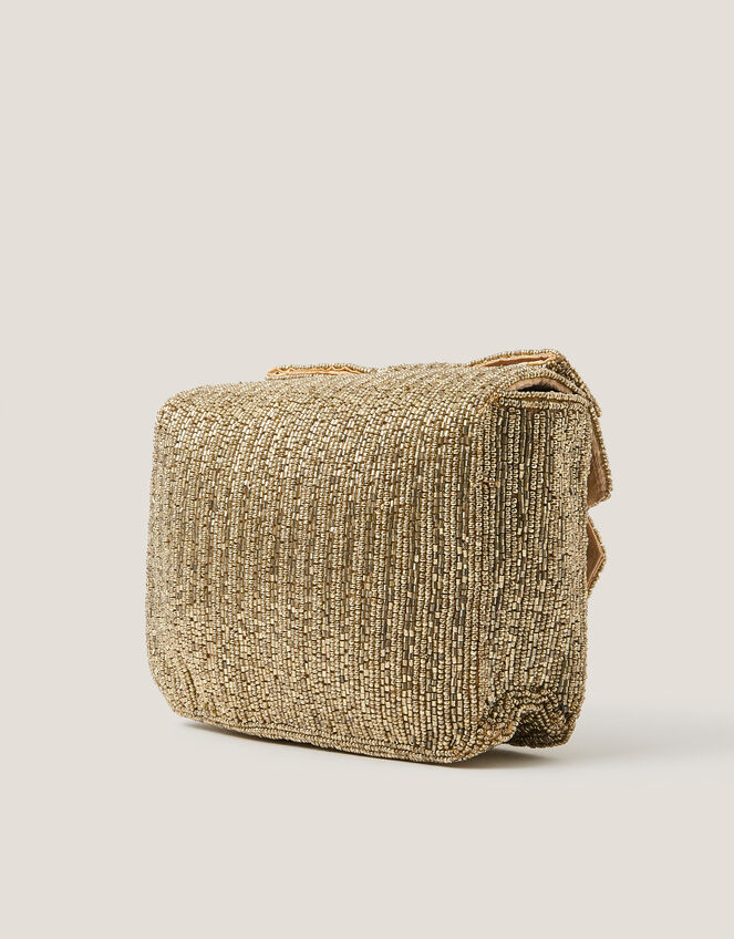 Bella Beaded Bow Bag, Gold (GOLD), large