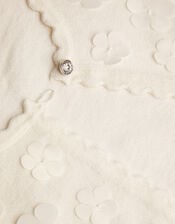 3D Petal Cardigan, Ivory (IVORY), large
