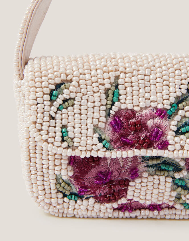 Mini Flower Beaded Bag, , large