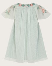 Baby Evi Embellished Tulle Swing Dress, Green (GREEN), large
