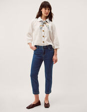 Idabella Crop Skinny Jeans, Blue (MID AUTHENTIC BLUE), large