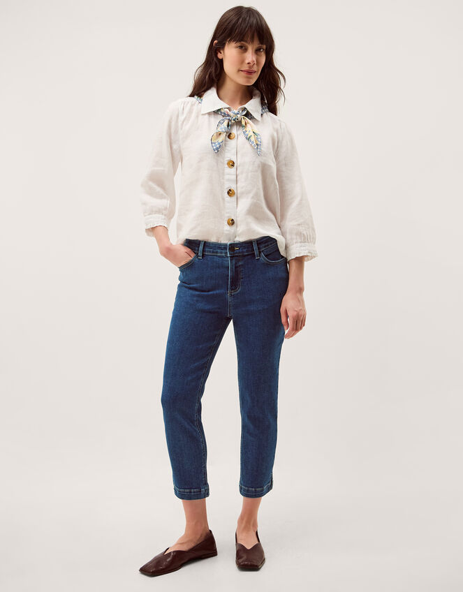 Idabella Crop Skinny Jeans, Blue (MID AUTHENTIC BLUE), large