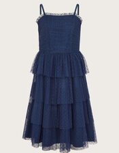 Inga Spot Tulle Prom Dress, Blue (NAVY), large