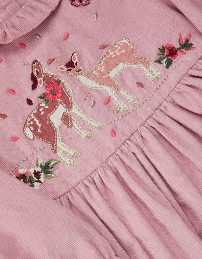 Baby Felicity Embroidered Corduroy Dress, Pink (PINK), large