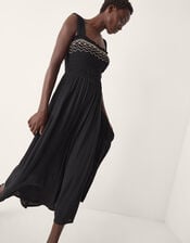 Billie Embroidered Jumpsuit, Black (BLACK), large