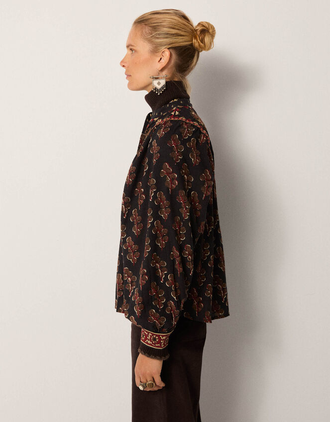 Maison Hotel Scarlet Mix Print Blouse, Black (BLACK), large