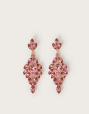 Gemstone Leaf Drop Earrings, , large