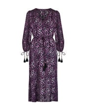 East Leopard Print Maxi Dress, Purple (PURPLE), large