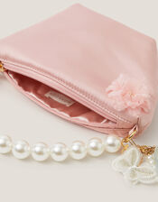 Satin Pearl Charm Bag, , large