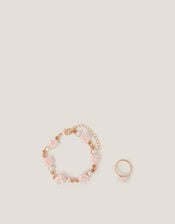 Rose Bracelet & Adjustable Ring Set, , large