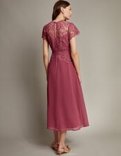 Monica Lace Midi Dress, DARK PINK, large
