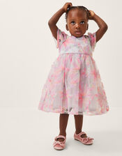 Baby Haisley Appliqué Flower Tulle Dress, Multi (MULTI), large