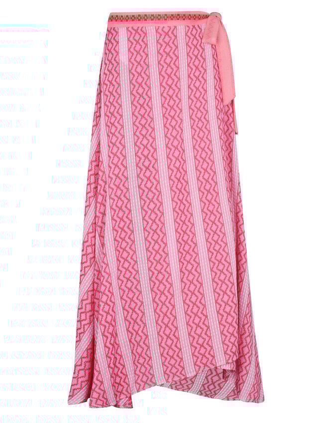 Pitusa Zig Zag Midi Wrap Skirt, , large