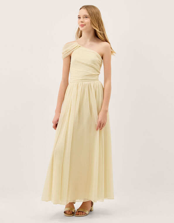 Texas One Shoulder Prom Dress, Yellow (LEMON), large