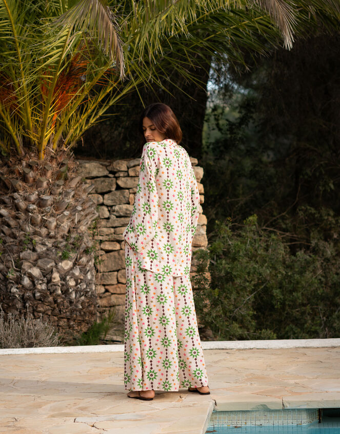 La Galeria Elefante Star Print Blouse, Orange (PEACH), large