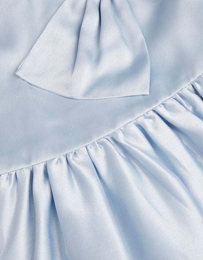 Freya Bow Strap Satin Party Dress, Blue (PALE BLUE), large
