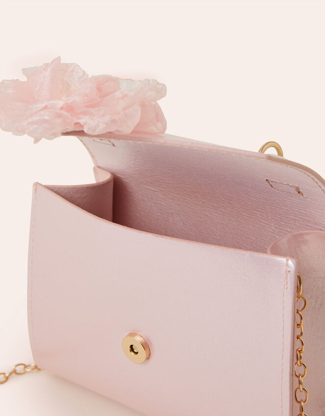 Cassie Shimmery Tulle Flower Bridesmaid Bag, , large