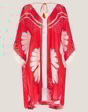 Nara Shell Print Mini Kaftan, Orange (RUST), large