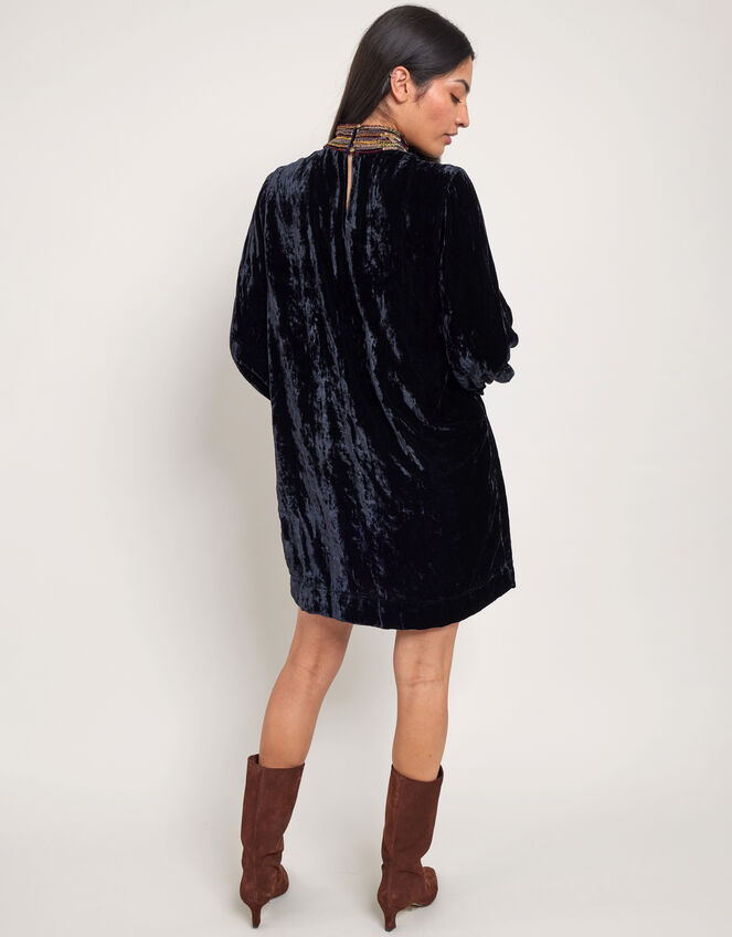 East Embellished Collar Dress, Blue (NAVY), large