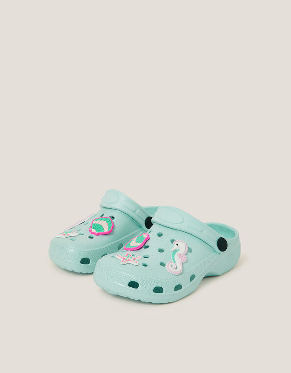 Under The Sea Charm Clogs, Blue (AQUA), large