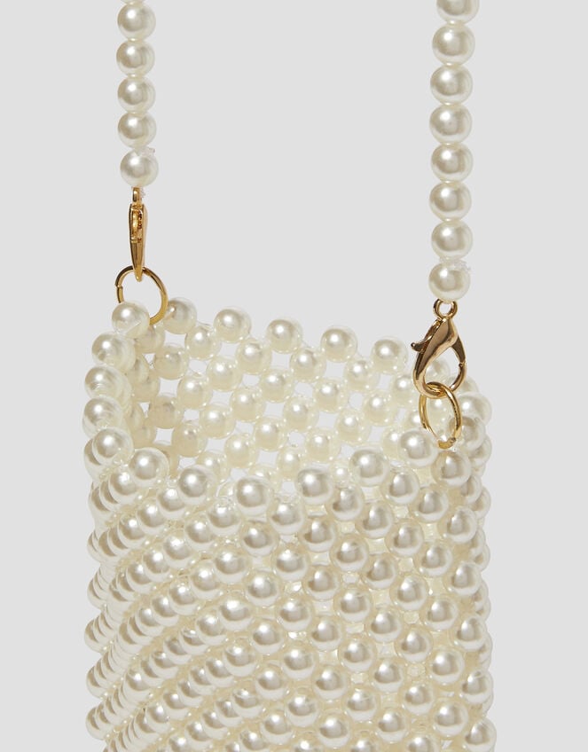Embellished Pearl Phone Bag, , large