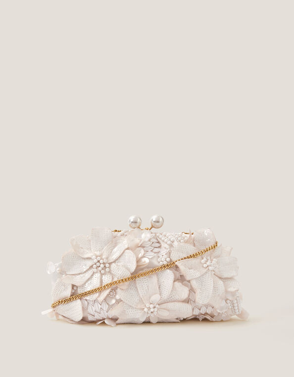 Suvi Flower Embellished Clutch Bag, , large