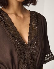 Cali Crochet Cover Up, Brown (CHOCOLATE), large